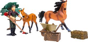 Figurka Pepco 2 koniki z figurką i akcesoriami Konik brązowy 2