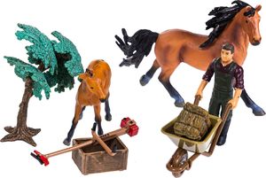 Figurka Pepco 2 koniki z figurką i akcesoriami Konik brązowy 3