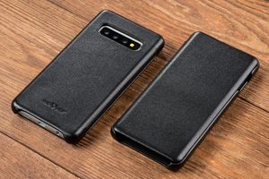 moVear moVear flipSide S Skórzane Etui do Samsung Galaxy S10+ (Plus) | Skóra Gładka | Pokrowiec slim z klapką, Czarny Standard 5