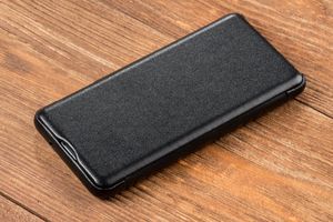moVear moVear flipSide S Skórzane Etui do Samsung Galaxy S10+ (Plus) | Skóra Gładka | Pokrowiec slim z klapką, Czarny Standard 10