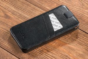 moVear moVear pocketCase C+ Skórzane Etui Wsuwka do iPhone 12/11 Pro Max / 11 oraz innych smartfonów o zbliżonych wymiarach | Skóra Gładka, Czarny Standard 12