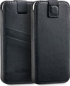 moVear moVear pocketCase C+ Skórzane Etui Wsuwka do iPhone 11 Pro Max / 11 oraz innych smartfonów o zbliżonych wymiarach | Skóra Nappa, Czarny Standard 1