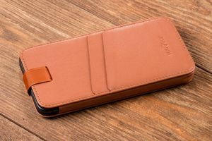 moVear moVear pocketCase C+ Skórzane Etui Wsuwka do iPhone 11 Pro Max / 11 oraz innych smartfonów o zbliżonych wymiarach | Skóra Nappa, Jasnobrązowy Standard 11