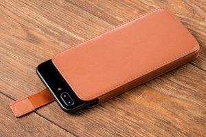 moVear moVear pocketCase C+ Skórzane Etui Wsuwka do iPhone 11 Pro Max / 11 oraz innych smartfonów o zbliżonych wymiarach | Skóra Nappa, Jasnobrązowy Standard 7
