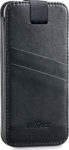 moVear moVear pocketCase C+ Skórzane Etui Wsuwka do Smartfon / Telefon rozmiar L (ok 160 x 79 x 8mm) oraz innych smartfonów o zbliżonych wymiarach | Skóra Nappa, Czarny Standard 3