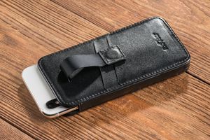 moVear moVear pocketCase C+ Skórzane Etui Wsuwka do Smartfon / Telefon rozmiar M (ok 145 x 71 x 8mm) oraz innych smartfonów o zbliżonych wymiarach | Skóra Gładka, Czarny Standard 7