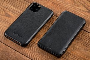 moVear moVear flipSide S Skórzane Etui do Apple iPhone 11 Pro | Skóra Gładka | Pokrowiec slim z klapką, Czarny Standard 11