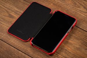 moVear moVear flipSide S Skórzane Etui do Apple iPhone 11 Pro | Skóra Nappa | Pokrowiec slim z klapką, Czerwony Standard 7