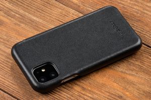 moVear moVear flipSide S Skórzane Etui do Apple iPhone 11 | Skóra Gładka | Pokrowiec slim z klapką, Czarny Standard 8