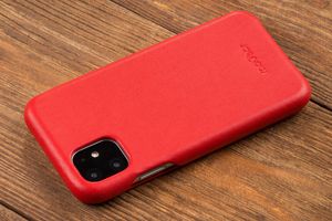 moVear moVear flipSide S Skórzane Etui do Apple iPhone 11 | Skóra Nappa | Pokrowiec slim z klapką, Czerwony Standard 9