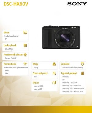 Aparat cyfrowy Sony DSC-HX60VB (DSCHX60VB.CE3) 6