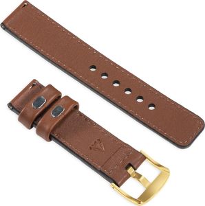 moVear Polski Elegancki Skórzany pasek 22mm do zegarka / smartwatcha | Brązowy moVear uBand C1, rozmiar M/L Standard 2