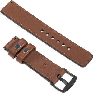 moVear Polski Elegancki Skórzany pasek 24mm do zegarka / smartwatcha | Brązowy moVear uBand C1, rozmiar M/L Standard 2