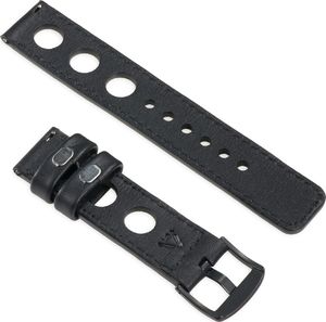 moVear Polski Elegancki Skórzany pasek 20mm, rozmiar M/L do zegarka / smartwatcha | Czarny moVear uBand R1 Standard 2