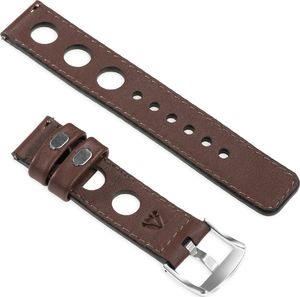 moVear Polski Elegancki Skórzany pasek 24mm, rozmiar M/L do zegarka / smartwatcha | Brązowy moVear uBand R1 Standard 2