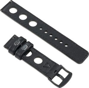 moVear Polski Elegancki Skórzany pasek 26mm, rozmiar M/L do zegarka / smartwatcha | Czarny moVear uBand R1 Standard 2