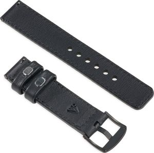 moVear Polski Elegancki Skórzany pasek 22mm do Apple Watch 5/4/3/2/1 38/40mm | Czarny moVear uBand C1 Standard 2