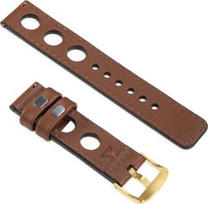 moVear Polski Ekskluzywny Skórzany pasek 22mm do Apple Watch 5/4/3/2/1 42/44mm | Brązowy moVear uBand R1 (Rally) Standard 2