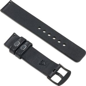 moVear Polski Elegancki Skórzany pasek 22mm do Huawei Watch GT2 PRO / GT 2/1 (46mm) | Czarny moVear uBand S1 Standard 2