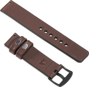 moVear Polski Elegancki Skórzany pasek 22mm do Huawei Watch GT2 PRO / GT 2/1 (46mm) | Brązowy moVear uBand S1 Standard 2