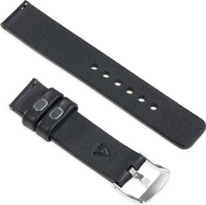 moVear Polski Elegancki Skórzany pasek 22mm do Apple Watch 6 / 5 / 4 / 3 / 2 / 1 / SE (40/38) | Czarny moVear uBand S1 Standard 2