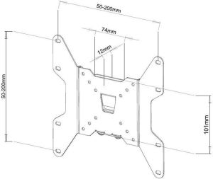 Techly Uchwyt Ścienny do Telewizora/Monitora 13-37 Cali 35kg Slim Czarny (301351) 2