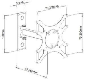 Techly Uchwyt Ścienny do Telewizora/Monitora 19-37 Cali 25kg Obrotowy (301443) 3
