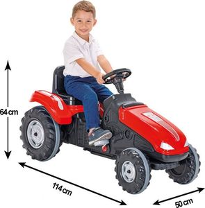 Woopie Traktor Mega Na Pedały Czerwony 3
