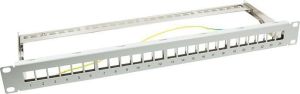 LogiLink Patch panel 19" 1U 24x slot keystone ekranowany Szary (NK4041) 1