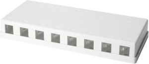 LogiLink Puszka natynkowa Keystone 8 portów UTP, biała (NK4035) 1