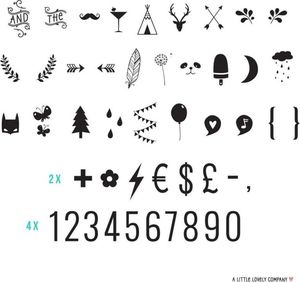 A Little Lovely Company A Little Lovely Company - Litery do Lightboxa zestaw Numbers & symbols 1