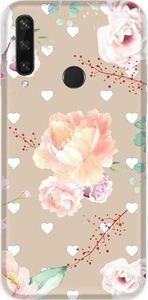CaseGadget CaseGadget ETUI NADRUK BIAŁE SERCA I RÓŻEI HUAWEI Y6P standard 2