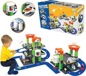 Mochtoys Nowoczesny Mega Garaż 2+3 Poziomy Parking Samochodzik Znaki Drogowe 1