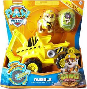 Figurka Spin Master Psi Patrol Dinozaury pojazd+figurka Rubble+Dino 8
