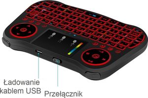 Klawiatura mini mT08 Bezprzewodowa Czarna US (MT08) 5