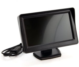 AMiO Zestaw czujników parkowania TFT01 4,3" z kamerą HD-315-LED 4 sensory srebrne 3