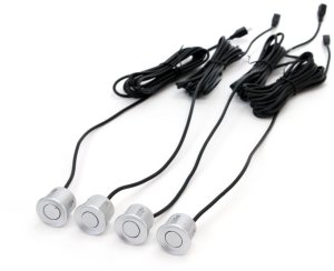 AMiO Zestaw czujników parkowania TFT01 4,3" z kamerą HD-315-LED 4 sensory srebrne 5