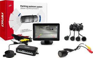 AMiO Zestaw czujników parkowania tft 4,3  z kamerą hd-301-ir 4 sensory czarne  gold 1