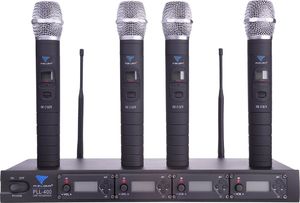 Mikrofon Azusa Mikrofon PLL-400 UHF 4 kanały (4 mikrofony do ręki) 1