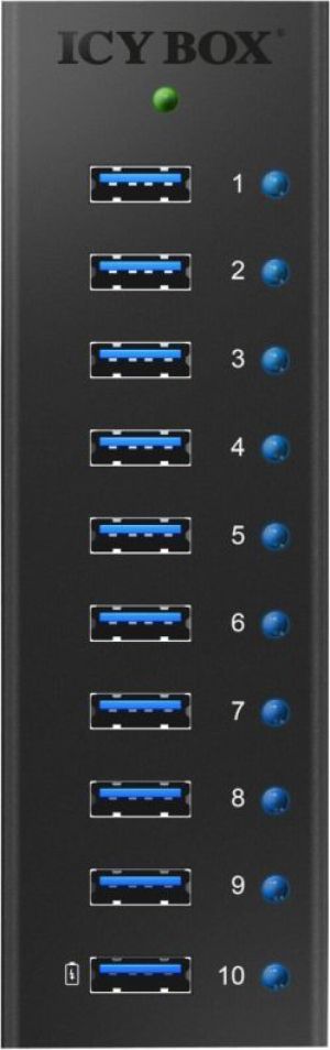 HUB USB Icy Box 10x USB-A 3.0 (IB-AC6110) 3