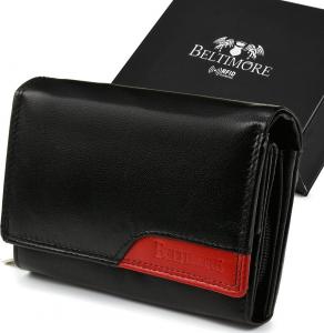 Beltimore Damski portfel skórzany czarny duży RFiD Beltimore 036 1