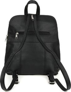 Krateczka czarna- ZGRABNA DAMSKA TOREBKA PLECACZEK SKÓRZANA ORYGINALNA 021 8