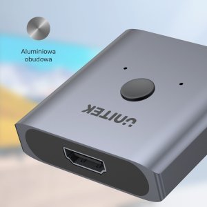 Unitek Dwukierunkowy przełącznik HDMI 2.0 4K 2na1 3