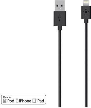 Kabel USB Belkin USB-Lightning, 1.2 m, czarny (F8J144BT04-BLK) 1