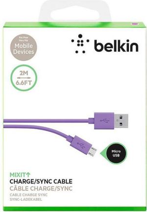 Kabel USB Belkin USB-A - 2 m Fioletowy (F2CU012bt2M-PUR) 2