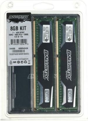 Pamięć Ballistix Ballistix Sport, DDR3, 8 GB, 1600MHz, CL9 (BLS2C4G3D169DS1J) 3