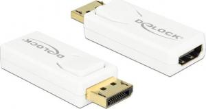 Adapter AV Delock DisplayPort - HDMI biały (65580) 1