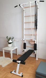 BenchK Drabinka gimnastyczna wielofunkcyjna drążek poręcz (830047) 32