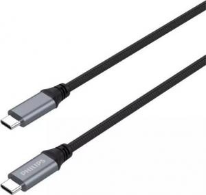 Kabel USB Philips USB-C - USB-C 2 m Czarny (DLC5206C/00) 1