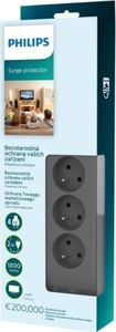 Listwa zasilająca Philips przeciwprzepięciowa 4 gniazd 2 m szara (SPN5144A/60) 3